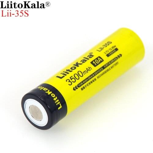 NEW LiitoKala 18650 Battery Lii-35S 3.7V Li-ion 3500mAh 10A discharge Power battery For high drain devices