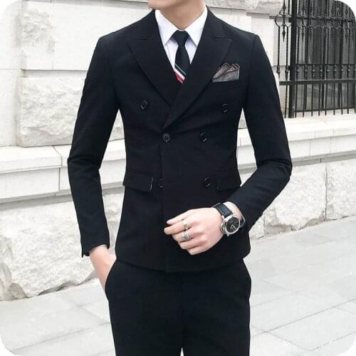 Latest Designs Black Men Suits for Wedding Groom Tuxedo Man Blazer Slim Fit Costume Homme Terno Masculino 2Piece Coat Pants