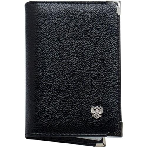 New Drivers Licence Holder Russian Litchi Pattern Eagle Emblem Cover for AUTO Documents PU Leather Card Holders Small