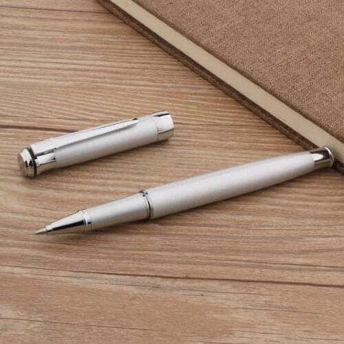 Office school black matte silver gift Crown stainless steel Metal Rollerball Pen