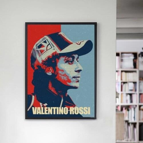 Canvas Poster Painting Valentino Rossi Wall Art Prints Modular Handsome Boy Pictures Home Decoration For Living Room No Frame