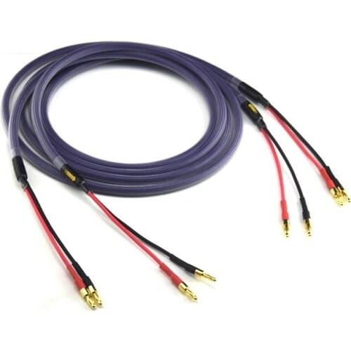 1 Pair Hifi Speaker Wire Hi-end Amplifer Speaker Interconnection Fever Speaker Cable Amplifier Power Supply Audio Line