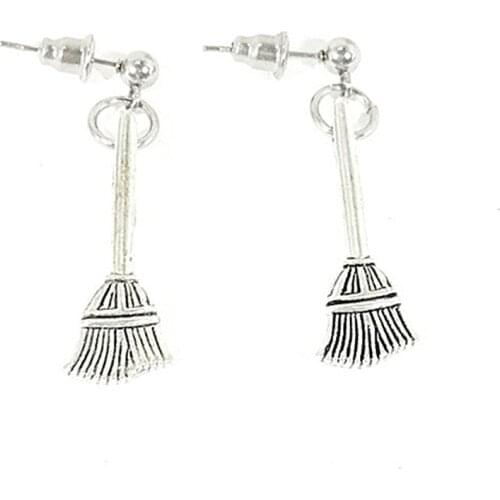 Witchy Earrings, Witch Broom Earrings, Halloween Jewelry, Witch Earrings, Halloween Earrings, Halloween Gifts