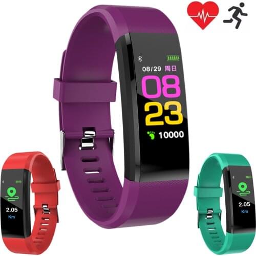 Casual Sports Bracelet Watch Women Men Color Screen IP67 Waterproof Heart Rate Blood Pressure Pedometer For Android IOS