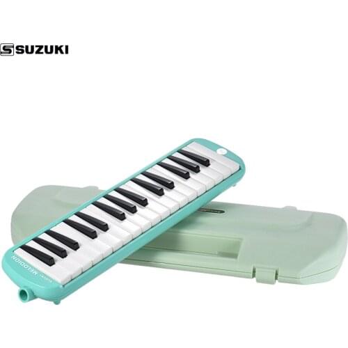 SUZUKI MX-32D Melodion Melodica Pianica 32 Piano Keys Musical Education Instrument with Long & Short Mouthpiece Hard Case