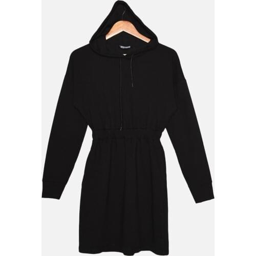 Trendyol Back Low-Cut Hooded Knitted Dress TWOAW22EL0720