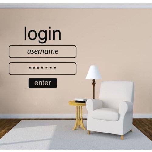 Games Login Design Wall Decal Games Sticker Home Living Room And Game Room Decoration Removable A002866