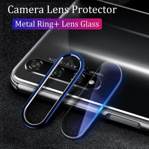 Camera Protector On For Huawei Honor 20 Pro 20i Case Metal Camera Lens Protective Ring Cover & Tempered Glass Film On Honor20