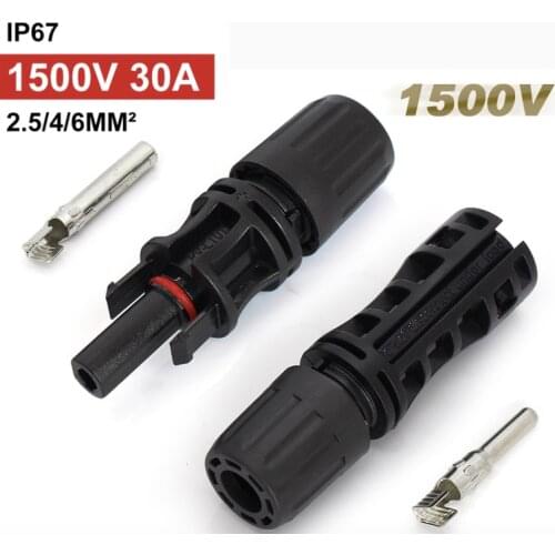 1 Pair high quality approved 1500V 30A solar Connector for 10/12/14 AWG PV cable UV Resistant male and female Connectors