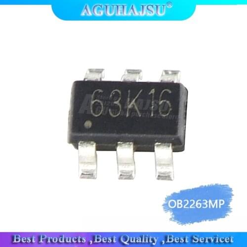 10pcs OB2263MP silk screen: 63 at the beginning of the OB2263 SOT23-6 patch 6-pin power chip