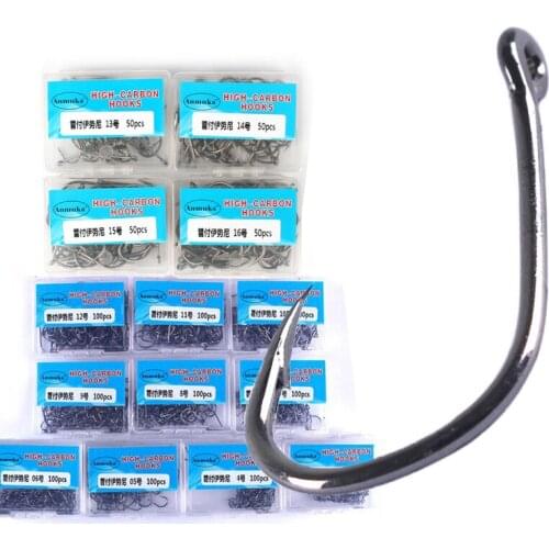 100Pcs/50Pcs Barbed Fishing Hooks Single Circle Hooks Fishing Carp Hook High Carbon Steel for Fly Fishing Accessories Tackle