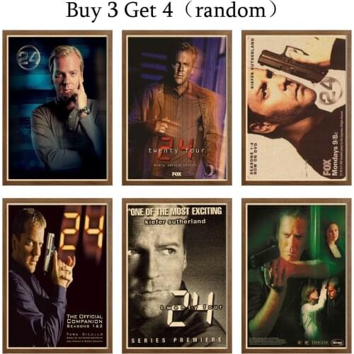 24 Painting posters & prints Vintage Style Movie Poster Decorative Painting Wall Picture Kraft Paper Poster Decal 42X30cm