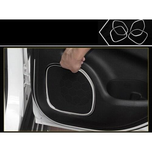 For Jeep Grand Cherokee 2011-2018 Stainless Steel Interior Car Door Speaker Cover Trim 4pcs Car Styling