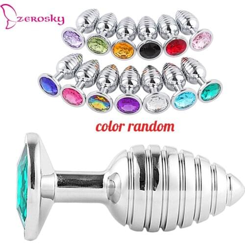 Aluminum Alloy Butt Plug Anal Beads Butt Plug with Jewelry Erotic Toy Sex Toys for Men Adult Sex Toy Anal Plug Sex Products