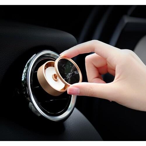 Car air vent refreshner marble aromatherapy for car accessories interior decorative gift set with Gift Box Packaging car perfume