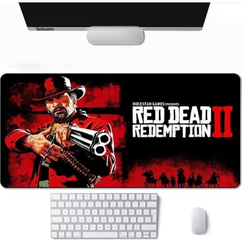 Movie Red Dead Redemption 2 Gaming Mousepad Lock Edge waterproof Mouse carpet Rubber Gamer Laptop Desk Mat mouse pad mause gamer