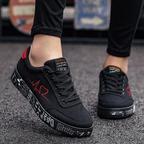 Flat Women Vulcanized Shoes Casual Sneakers Ladies Lace-up Running Shoes Breathable Canvas Lover Shoes Graffiti Zapatos Homb