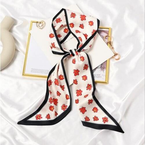 2021 New Elegant Pattern Long Handbag Scarf Women Head Wrap Headscarf Scarves for Ladies Multifunction Hair Accesoires