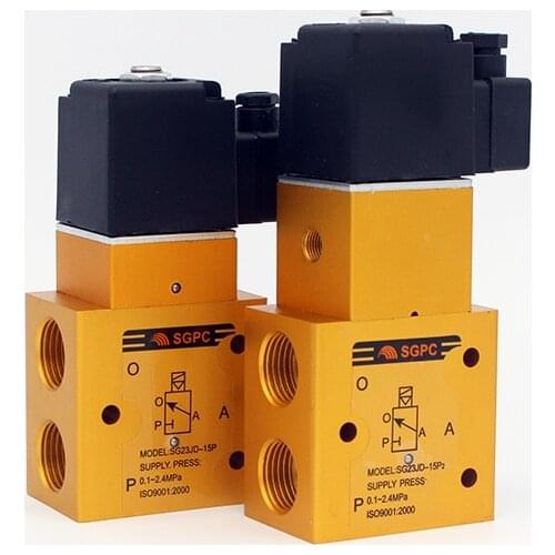 NEW SGPC PNEUMATIC SOLENOID valve MODEL: SG23JD-08P SG23JD-15P SG23JD-15P2 Pressure: 0.1-2.4MPa SHENG GUANG VALVE AC220V DC24V