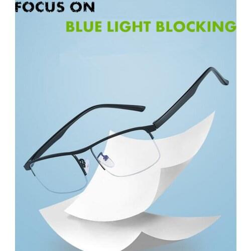 Computer Glasses Anti Blue Light Blocking Filter Reduces Digital Eye Strain Clear Regular Gaming Goggles Eyewear TR90