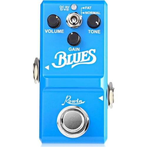 Rowin Guitar Effect Pedal Blues Style Overdrive Box Guitar Effect Pedal True Bypass Design Aluminum Alloy Housing