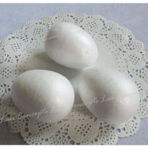 Wholesale 8cm Foam Oval shaped Styrofoam for DIY craft Easter eggs - 50pcs/lot free shipping