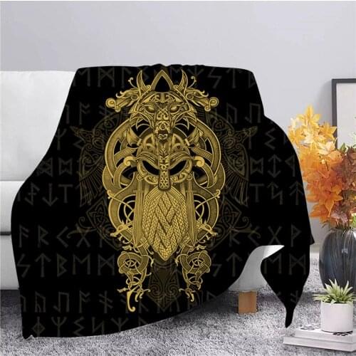 Viking Pirate Blankets Fashion Viking Tattoo Quilts Home Vacation Casual 3D Kid Blanket Sofa Travel Office Fashion Throw Blanket