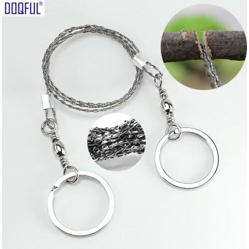 100X Portable Stainless Steel Wire Sawing Outdoor Emergency Survival Practical Camping Hiking Manual Hand Gear Steel Rope Chain