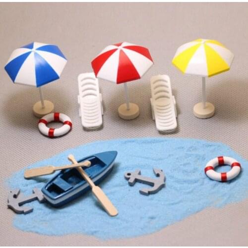 Sale~1Pcs/beach umbrella/doll house//miniatures/lovely cute/fairy garden gnome/moss terrarium decor/crafts/bonsai/ DIY/c144-147