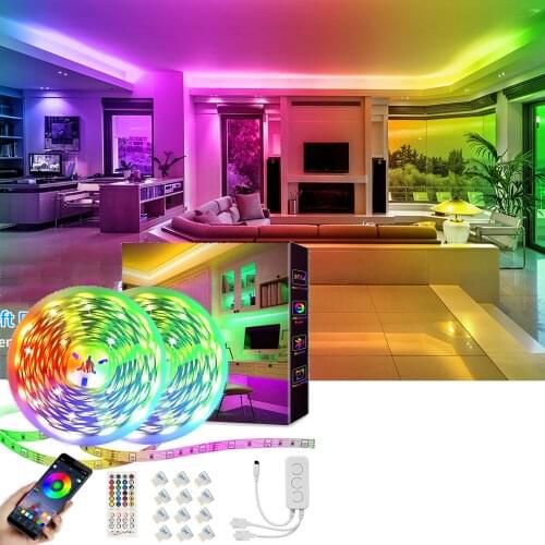 RGB LED Strip Light Color Changing Bluetooth Music Sync Tape Lights Party Lighting TV Backlight Home Living room Bar Decoration