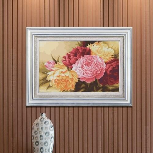 Needlework,DIY Cross stitch,Embroidery kit set,Peony floral Flower Cross-Stitch painting wedding Wholesale