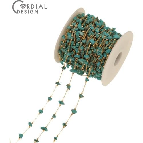 Cordial Design Jewelry Accessories/Chains/Hand Made/Natural Stone/Genuine Gold Plating/Jewelry Findings & Components/DIY Chains