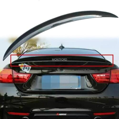 P Style For BMW F32 Spoiler ABS BLACK Material 4 Series Coupe F32 Carbon Spoiler 2 Door carbon wings 2014 2015 2016 - 2019