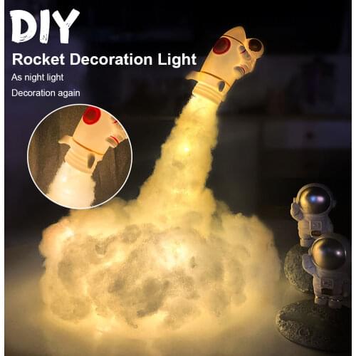 New Dropshipping Space Shuttle Lamp And Astronaut Lamps In Night Light By 3d Print For Space Lovers Rocket Lamp Decoration