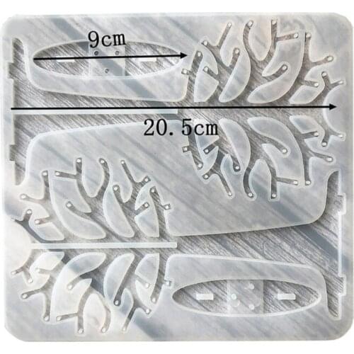 U90E Christmas Tree Earrings Display Shelf Epoxy Resin Mold Pendant Necklace Showing Stand Rack Decorations Silicone Mould