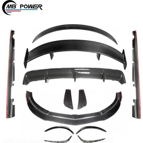 High Quality 2014-2016 year CLA class w117 CLA45 R style carbon fiber body kit with car front lip rear diffusers wing side skirt