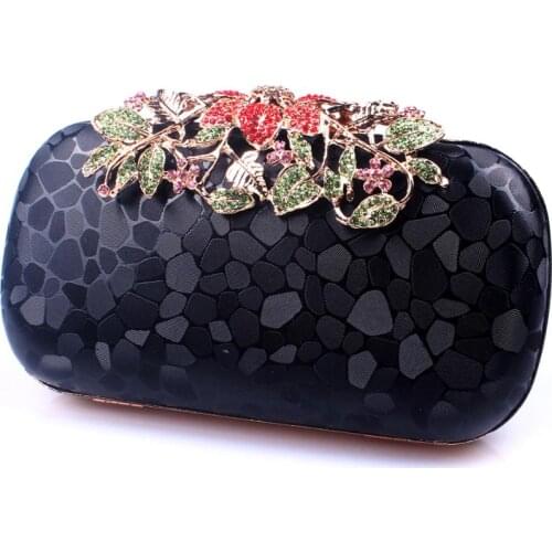 XIYUAN Fashion Lady Clutches Rhinestone Evening Bag For Women Wedding Bride Purse Chain Shoulder Bag Handbags Banquet Clutch Bag