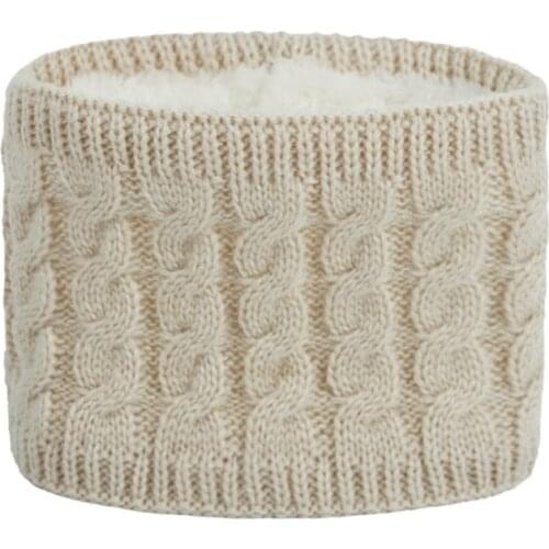 Winter Children Scarf Plush Knit Baby Scarves Solid Color Twist Boys Girls Thicken Warm Outdoor Neck Warmer Collar