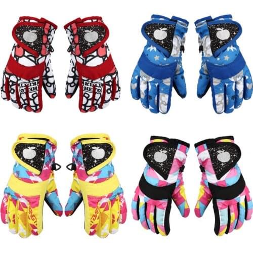 1 Pair Skiing Gloves High Insulation Warming Keeping Waterproof Winter Unisex Kids Snow Gloves for Outdoor Snow Sports Cycling