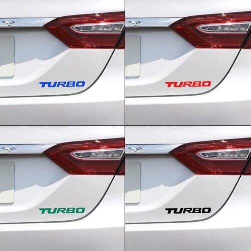 1pcs Car Sticker TURBO Letters Badge Sticker Decal for Suzuki grand vitara sx4 swift Alto car styling Accessories