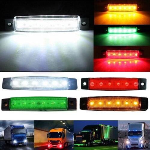 Best Price 10Pcs DC 12V 6LED Side Marker Clearance Light Signal Lamp For Lorry Truck Trailer Waterproof Indicator Lamp