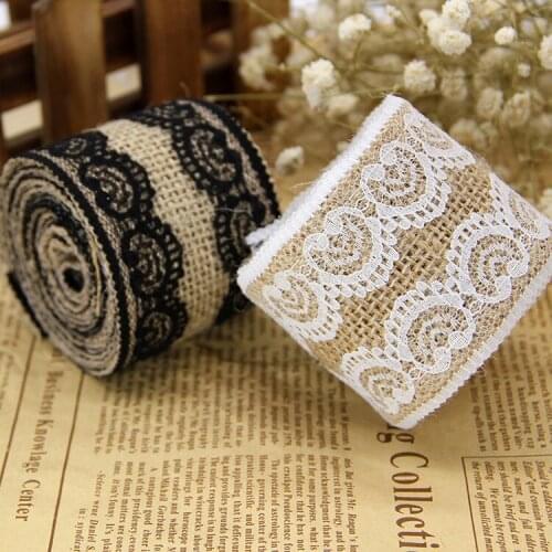 2m/roll 5cm Natural Jute Ribbon Burlap Jute Lace Burlap Ribbon Jute Rustic Wedding Decoration Handmade Diy Accessories