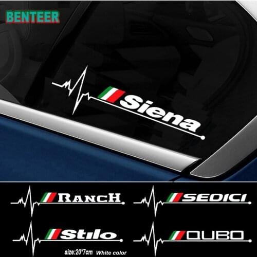 2pcs New Car windows sticker For Fiat Qubo Stilo Sedici Siena Ranch