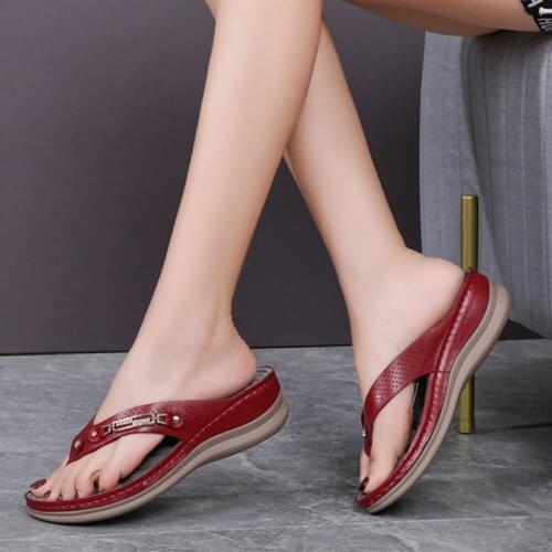 2021 New Flip Flops Outdoor Women Slippers Comfortable Wedges Slides Sandals Women Summer Beach Shoes chaussure femme WSH3980