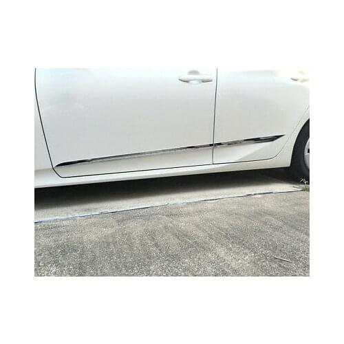 4* ABS Side Door Body Molding Cover Trim for Toyota Prius Prime / PHV 2017-2018