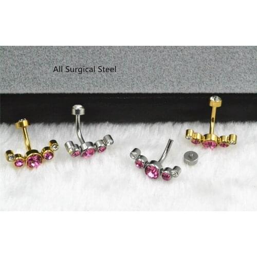 50PCS Gold/Sliver Navel Belly Ring Button Bar Navel Rings Body Piercing Jewelry 14G New Sexy Women Body Jewelry