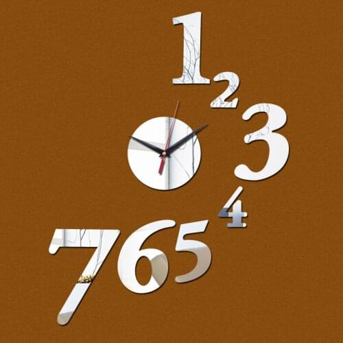 New hot sale real special offer Acrylic Mirror clock watch clocks Living Room Quartz Acrylic Geometric Needle