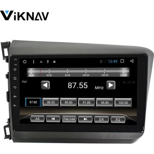 Car radio for honda civic 2012+ GPS navigation car audio multimedia player android auto stereo receiver 2 din tape recorder