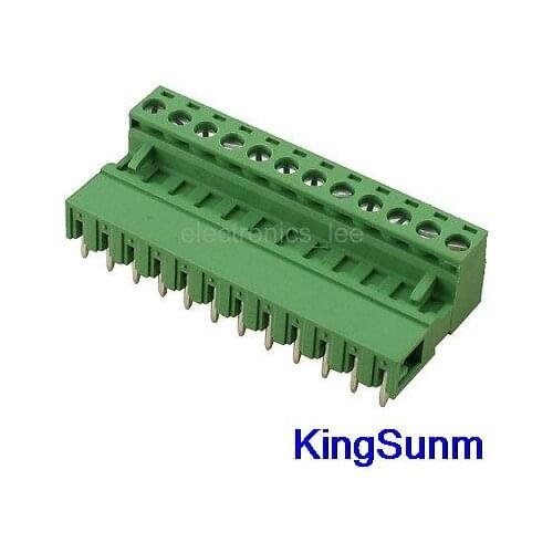 Free shipping 10pcs 2EDG 12Pin Plug-in Screw Terminal Block Connector 5.08mm Pitch Right Angle