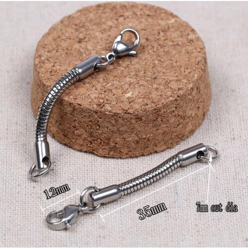 Onwear 5pcs stainless steel key chain accessories snake chain lobster clasp with jump rings diy keychain findings
